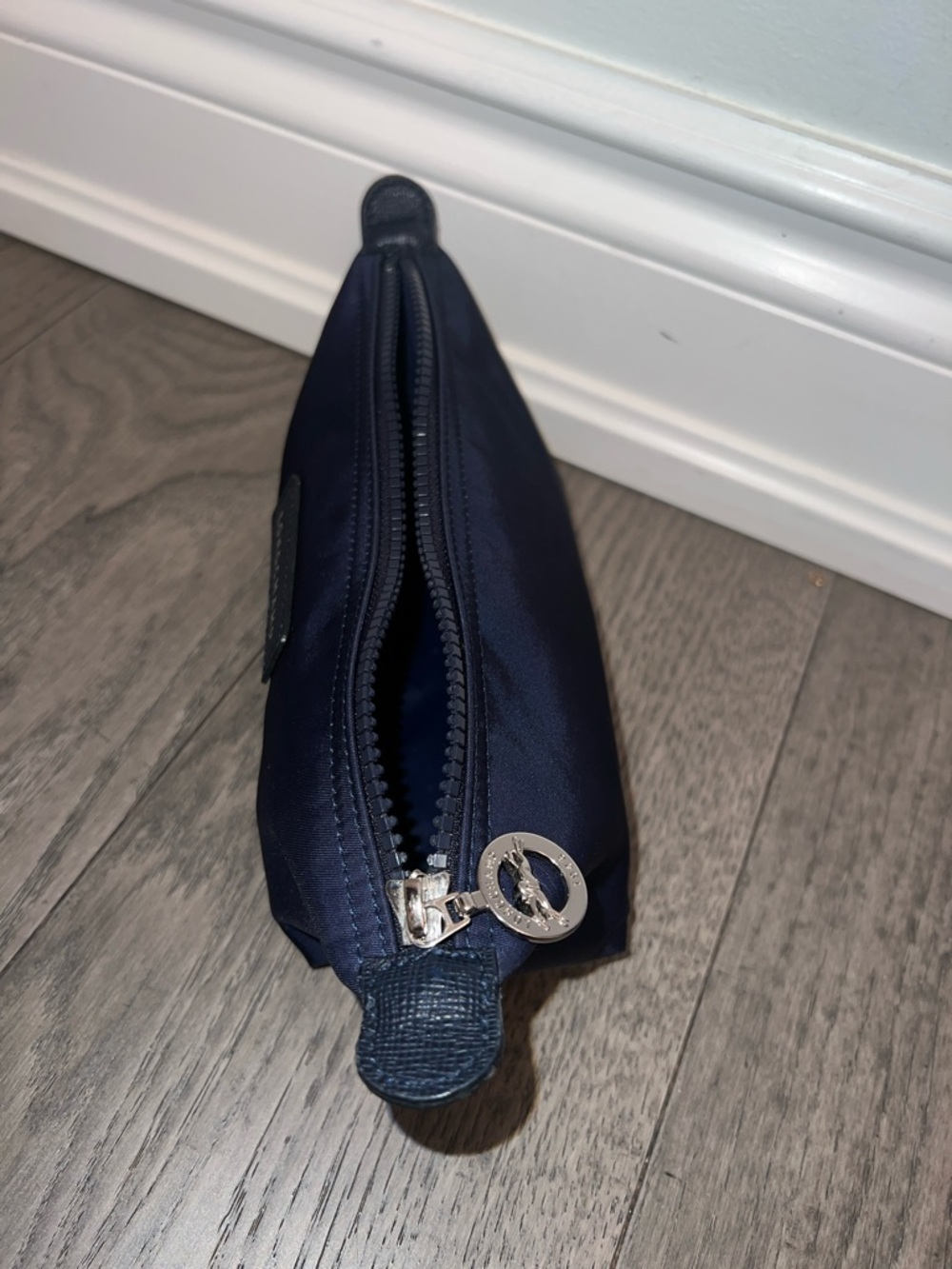 Longchamp Navy Nylon Toiletry Pouch - Picture 3 of 5